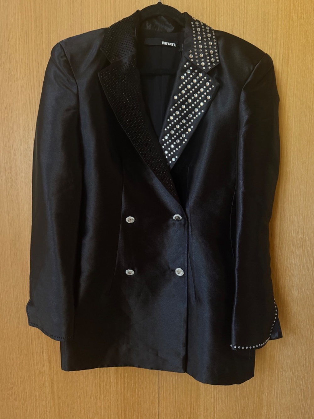 Rotate | Embellished Satin-Twill Blazer Dress BRAND NEW